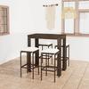 VidaXL 5-Piece Garden Bar Set with Cushions Bistro Furniture Outdoor Dining Set Living Room 3064780