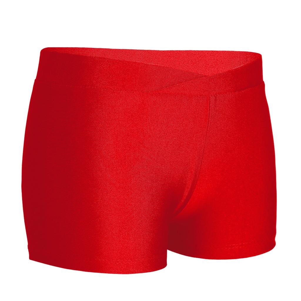Mädchen Sportliche V-Bund Stretch Shorts Atmungsaktive Unterteile für Tanztraining Gymnastik Wettkämpfe