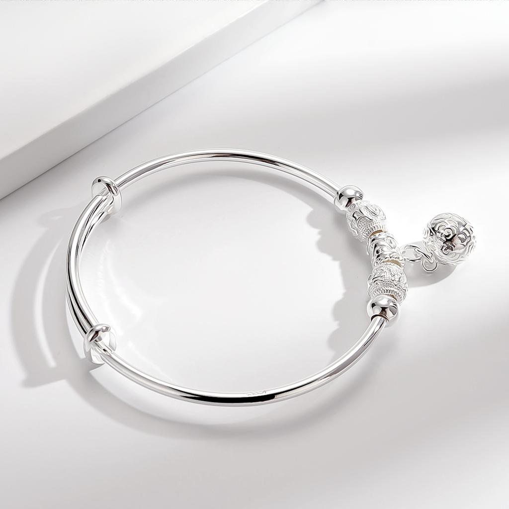 New Palace Bell Bracelet I Inherited Love Bell Bracelet White Copper Plated Silver Bracelet Birthday Gift
