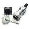 WY24 Waterproof Aviation Plug Square Flange Socket, 19-Pin, J23 Hole, Industrial Connector 4579810.