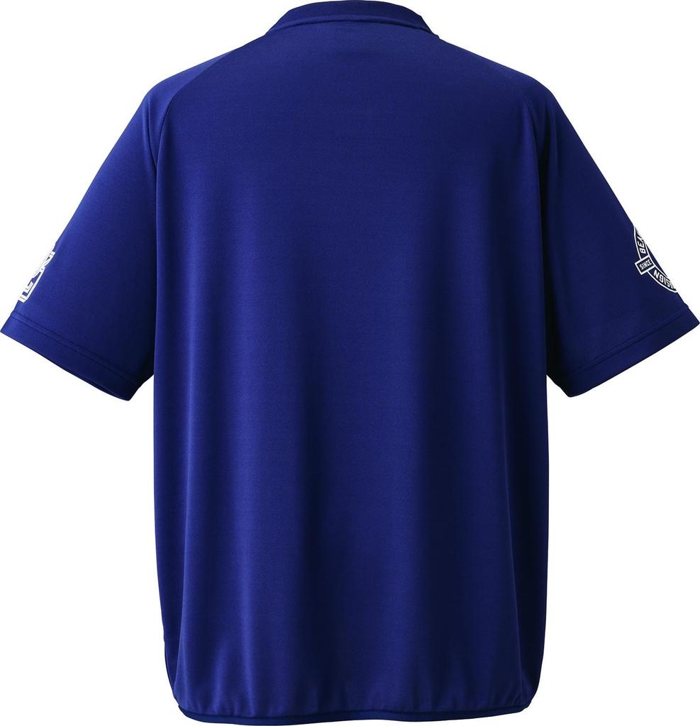 ZETT Baseball Tops ZETT by BEAMS DESIGN Henley Neck Layered Navy Size BOT77406 Shirt, (2900), L,