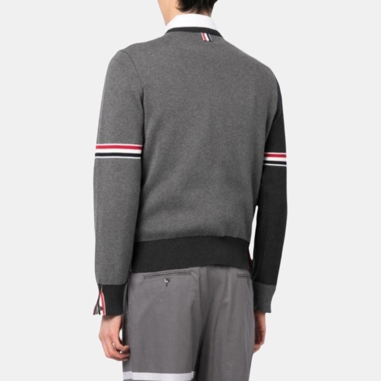 THOM BROWNE Color-Block Crewneck Sweater Men's MKA326-FY3007-982