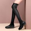 Plus Size Women's Mid-Heel Over-The-Knee Stretchy Slim Boots Trendy High-Leg Boots for Women Versatile Ankle-High Winter Boots