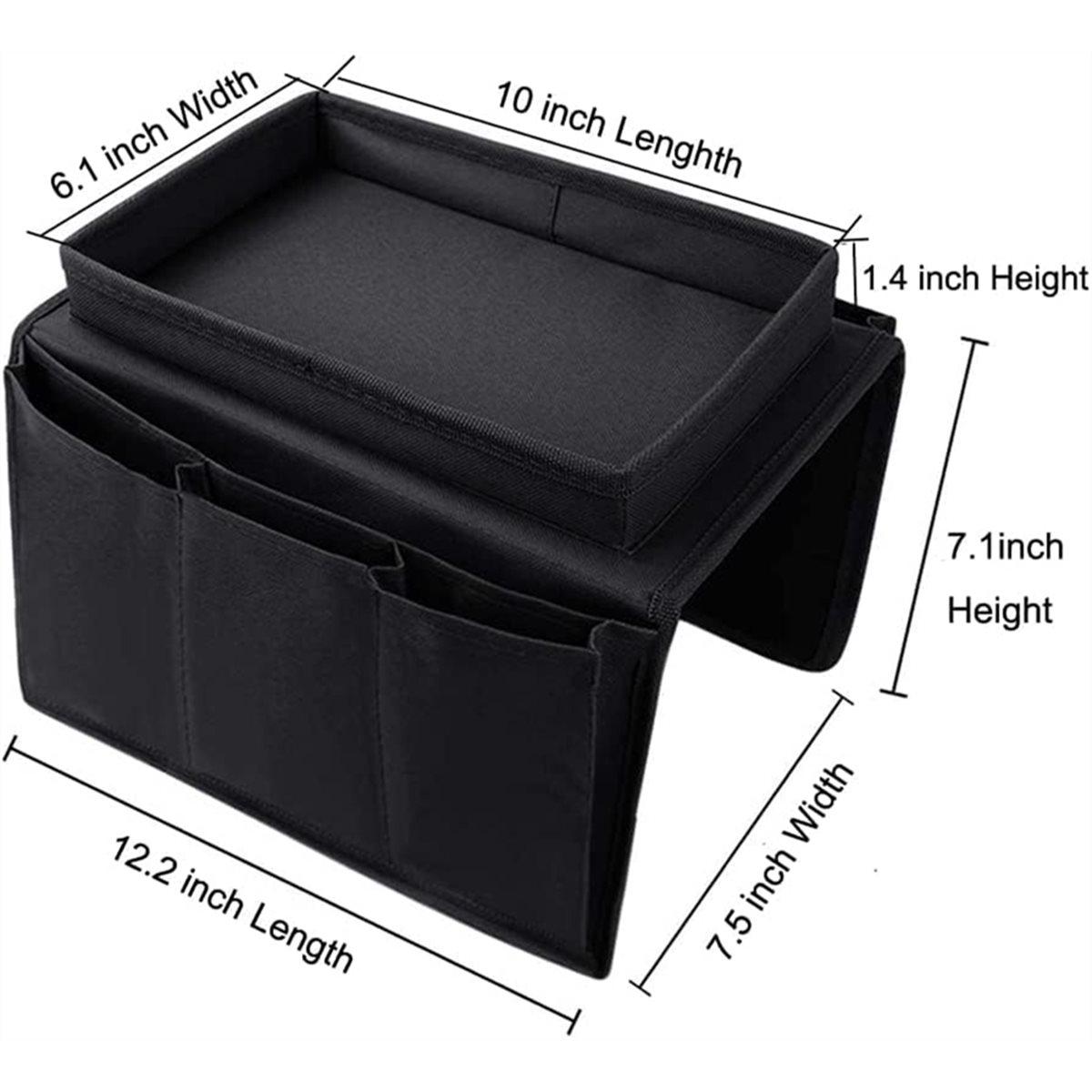 Sofa with Cup Holder No-Slip Couch Sofa Armrest Organiser Couch Remote Control Holder (Black) China Mainland
