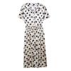 Premium Silk Polka Dot Midi Dress – Summer Slimming Temperament
