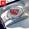 OLEVS Original Elegant Quartz Watch Waterproof Stainless Steel Womens WatchDate Ladies Watch Bracelet Set Box Gifts 9945
