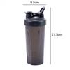 Tragbare Proteinpulver-Shaker-Flasche, 600 ml, auslaufsichere Wasserflasche für Fitnessstudio, Fitnesstraining, Sport-Shaker-Mixbecher mit Skala