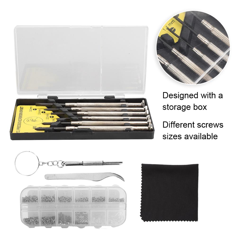 Screwdriver Tweezers Screw Nose Pad Optical Glasses Repairing Maintenance Kit