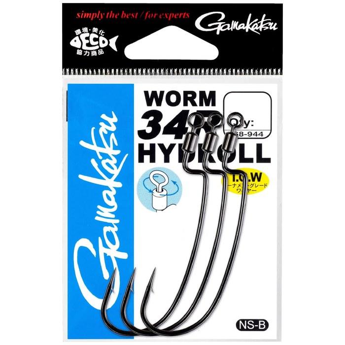 Gamakatsu TGW Worm 34R HYDROLL NSB #6/0 68-944