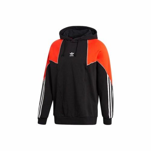 

adidas Originals Pullover Hoodie for Men, Black and Orange Colorblock M оранжевый/чёрный