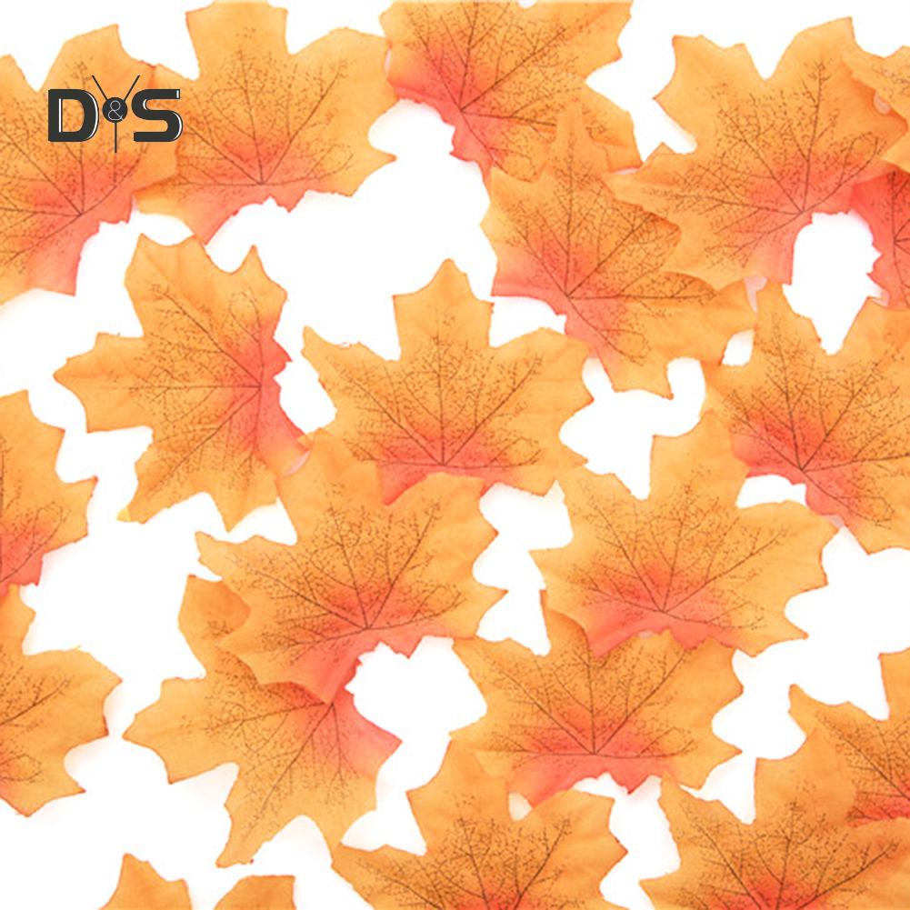 KPOP 50 Stück künstliche Herbst-Ahornblätter, Hochzeit, Party, Scrapbooking, Dekor, Foto-Requisite