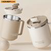Double Wall Insulated 304 Stainless Steel Coffee Mug, Leak-Proof Travel Cup with Handle for Adults and Students