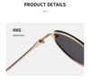 9021 Retro Oval Metal Frame Sunglasses – Unisex Hip-Hop Style
