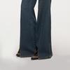 ONLY Women's Washed Mid-Rise Slit Flared Denim Jeans