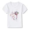 Boys T-shirt Girls Kids Rhythmic Gymnastics Printed T-shirt Modal Clothing Short Sleeves Boys Clothes