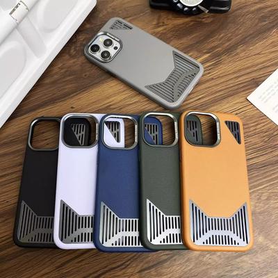 High-end warmteafvoerend leer geschikt voor Apple 15 ProMax mobiele telefoonhoesje iPhone 14 magnetisch ademend beschermhoesje