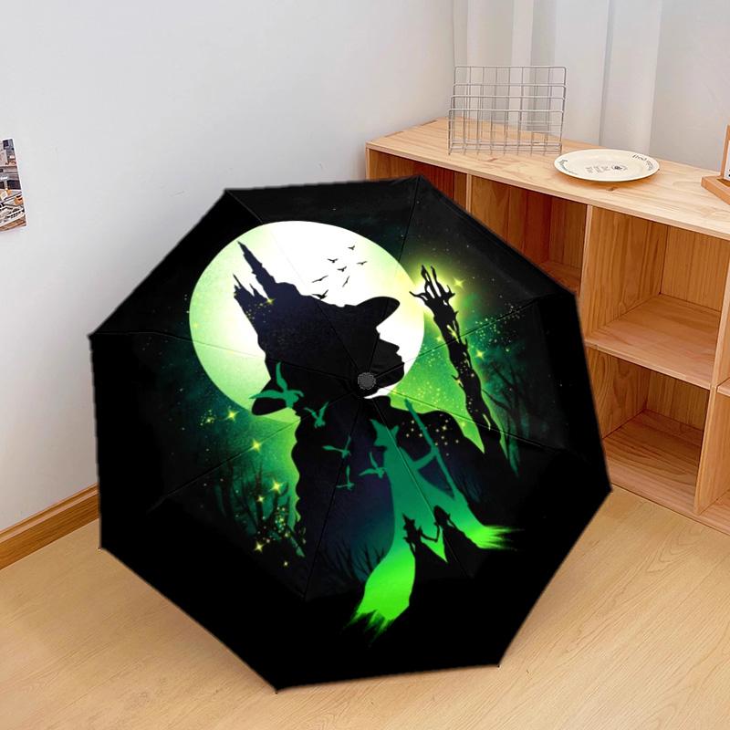 1PC Witch Princess  Automatic Umbrella - Suitable Travel Outdoor Portable Umbrella Birthday Gift Daily Essentials
