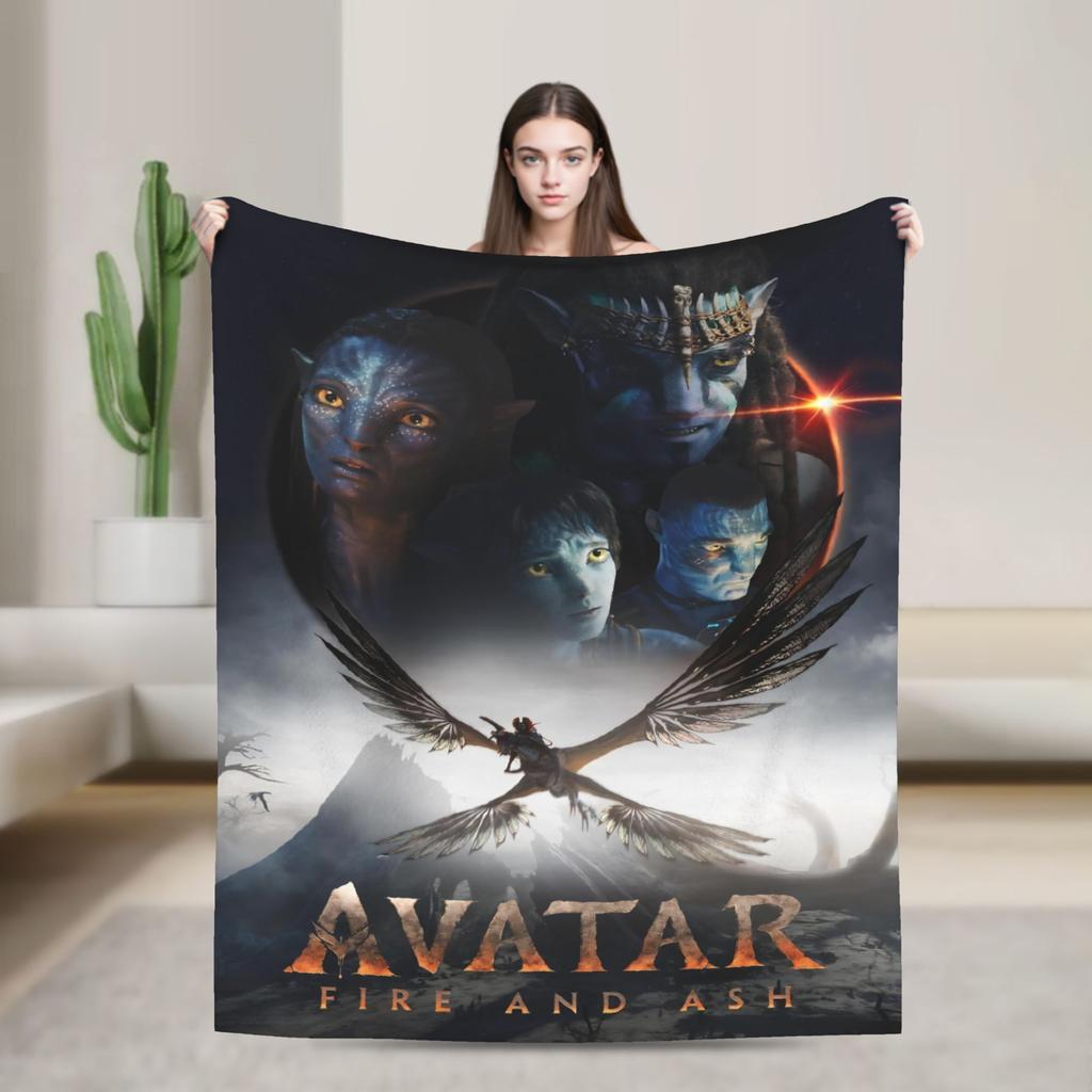 2025 Avatar 3 Movie Knitted Blanket   Fuzzy Throw Blanket Bed Sofa Personalised Soft Warm Bedsprea