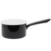 Tsuki Usagi Milk Pan 14cm Single Handle Pot Enamel Pot Enamel Pot 5007579 Black Retro Pot Soup Direct Heat IH Compatible Kitchen Baby Food Toddler