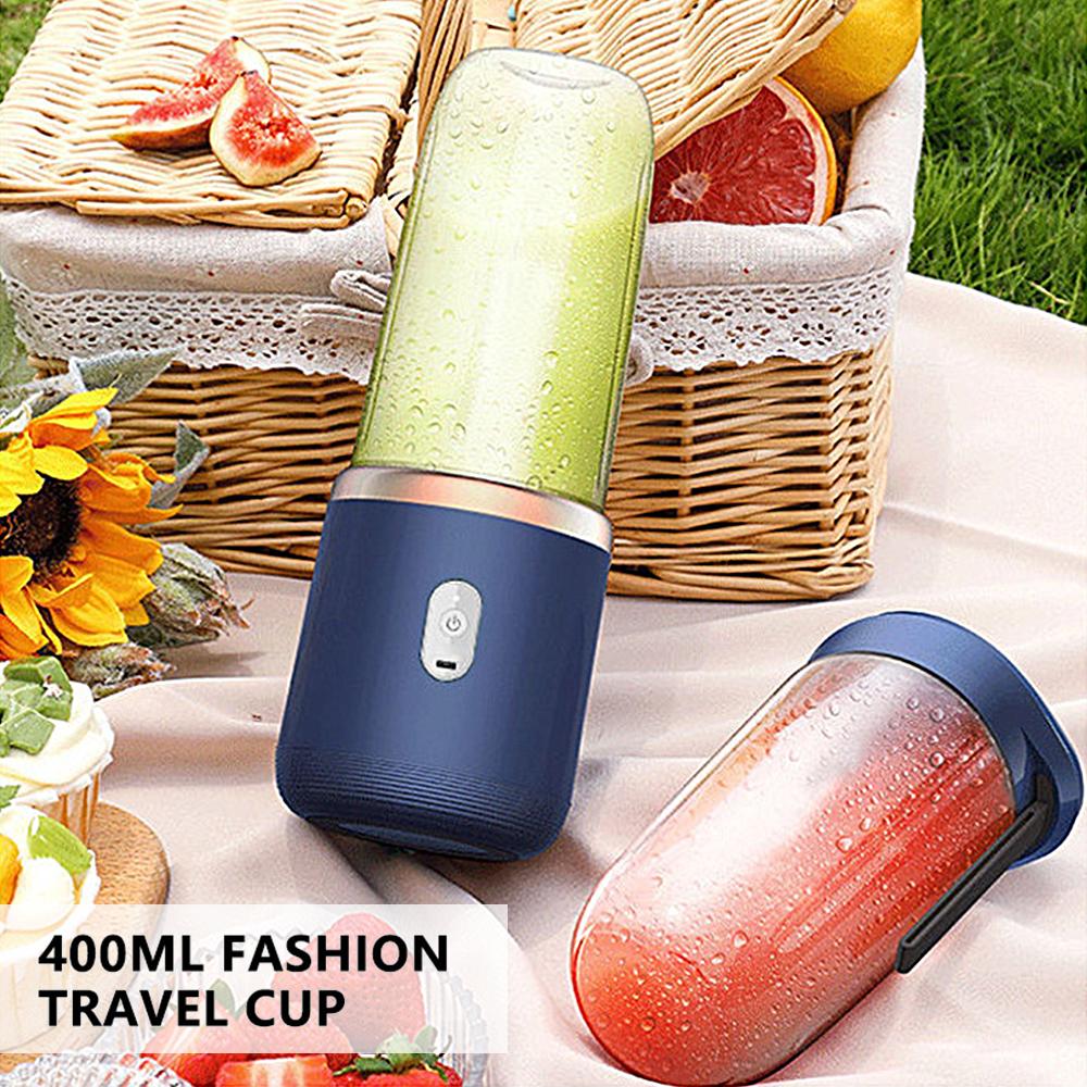 

Mini mixer 40W Juice blender mini portable quick blender cup personal size rechargeable USB Double cup Pink розовый