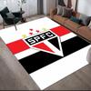 Sao Paulo FC3 Flannel Pattern Square Carpet,Area Rug,Carpet Rug for Living Room Bedroom Sofa Playroom Decor,Non-slip Floor Mat