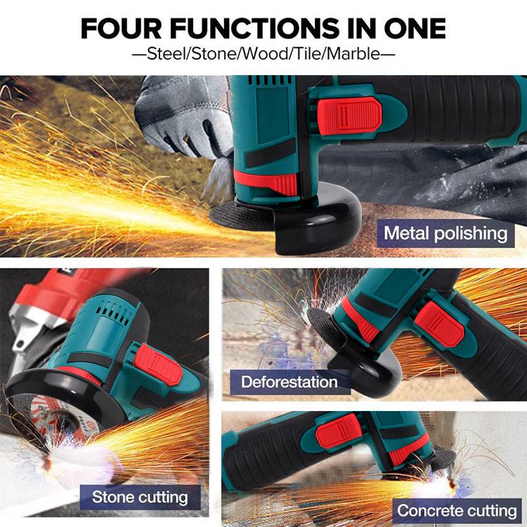 Rechargeable Mini Lithium Angle Grinder - Handheld Electric Polisher and Cutter