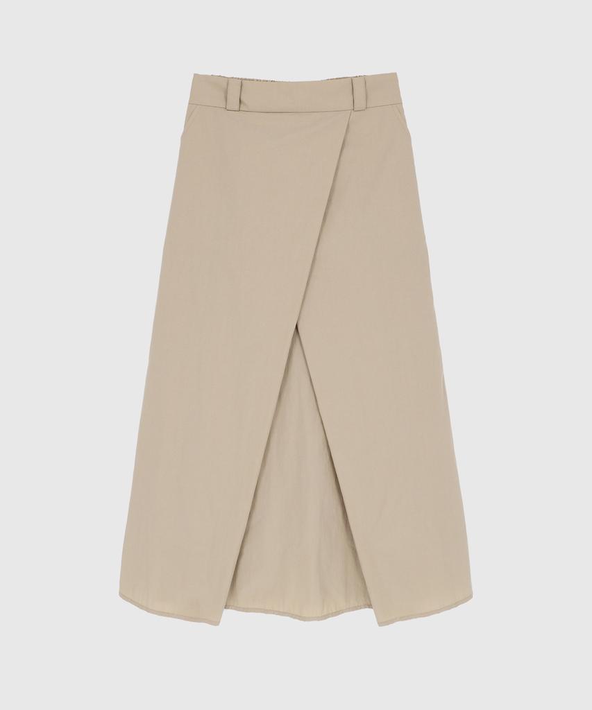 Sigreat Drape Wrap Skirt_Beige