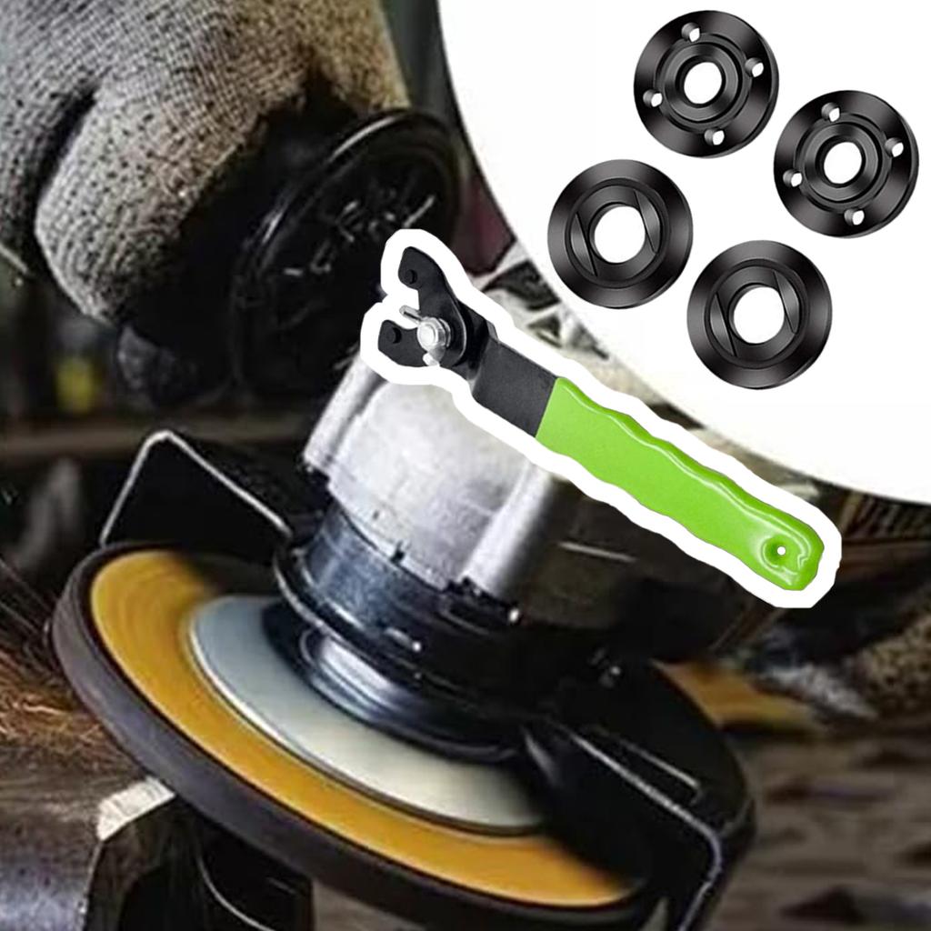 Angle Grinder Flange Wrench Set With 5/8 Thread Adjustable Spanner Wrench Steel Tools For Grinding Disc Replacement