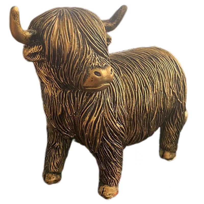 Resin Yak Figurine Home Decor Creative Animal Statue Christmas Living Room Office Gift