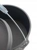 3L CAST IRON HUNTING POT with LID, SOLID, FOR CAMPFIRE, GRILL
