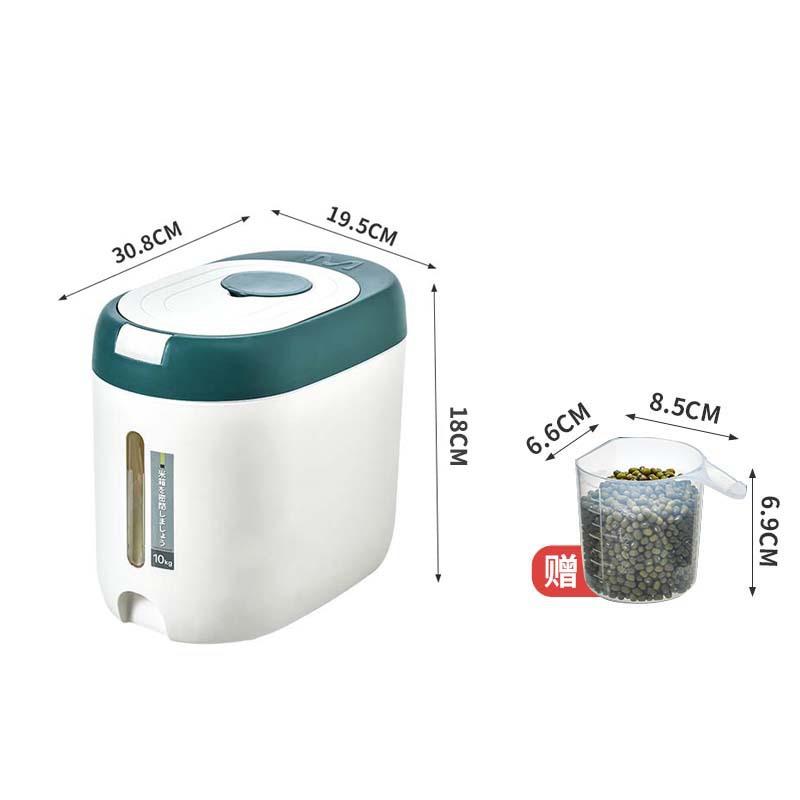 

5 кг мерный бытовой кухонный рисовый ящик для хранения зерна контейнер для еды защищенная от насекомых герметичная банка для муки органайзер для банок