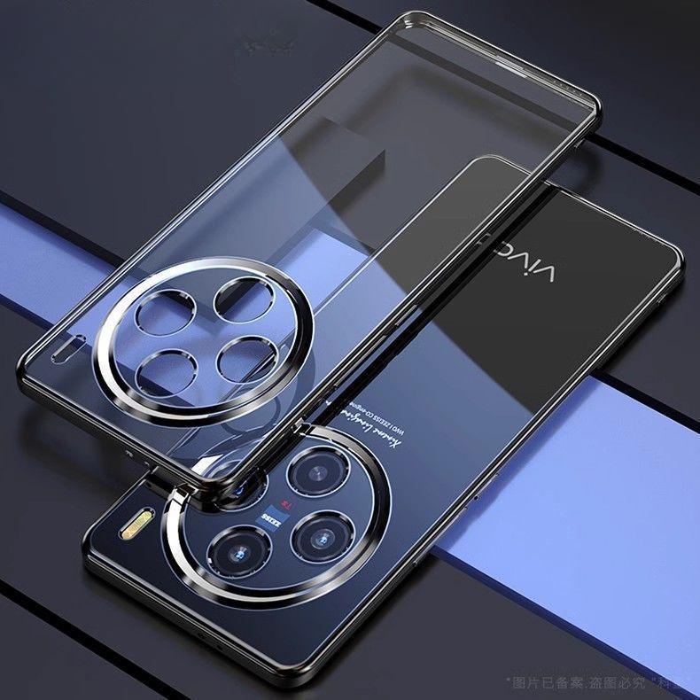 

Чехол для VIVO X200 Pro Mini X200pro Гальванизированный прозрачный объектив камеры Защитный чехол для VIVO X200 Pro X 200 Противоударный силиконовый бампер VIVO X200 Pro чёрный