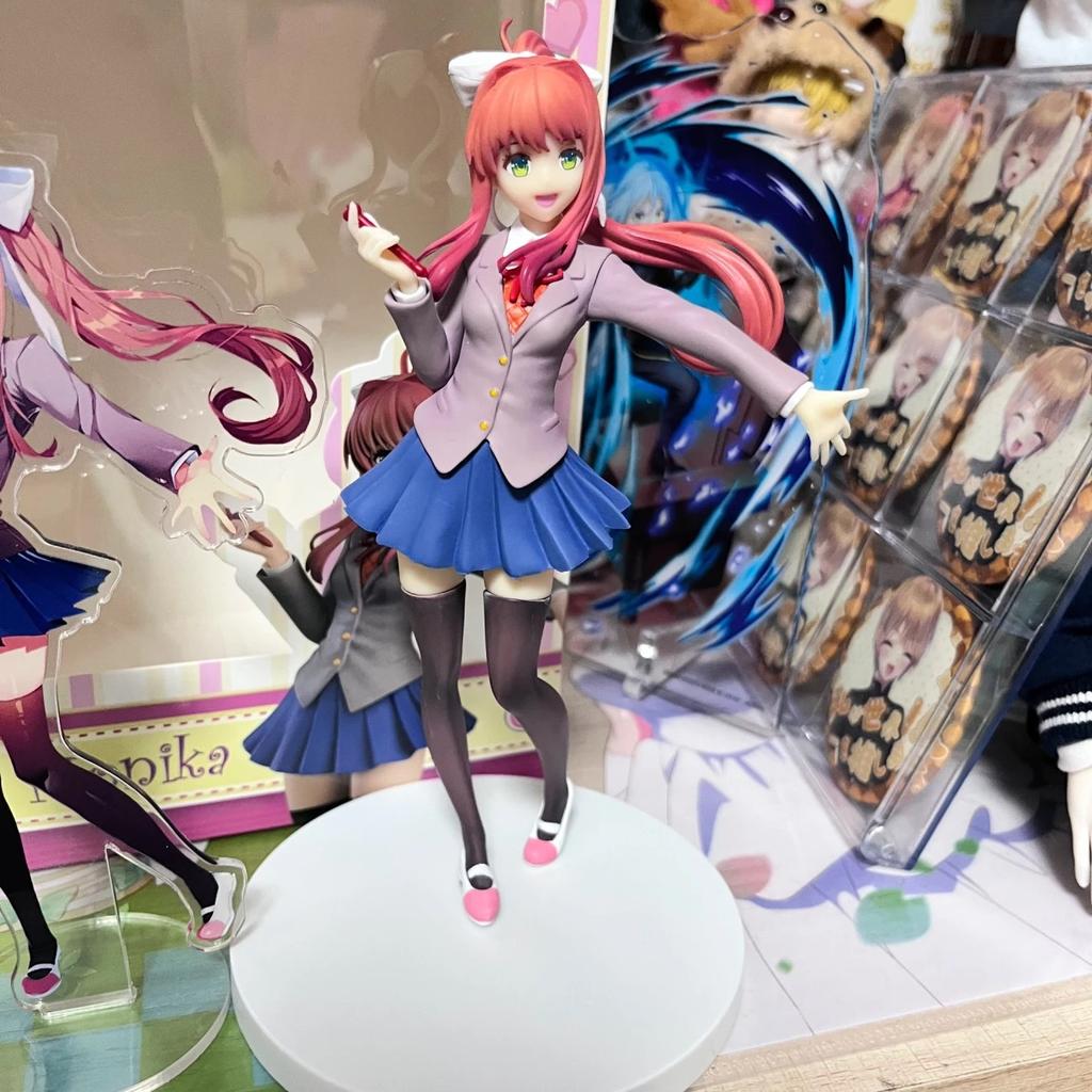 Kawaii Doki Doki Literature Club Monika Sayori Anime Figure Collection Toy Model Collection Ornament Girl Birthday Gifts