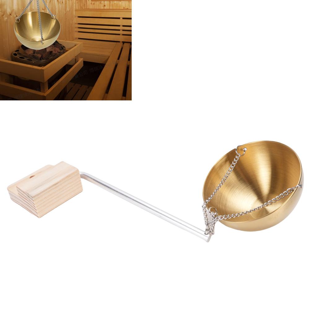 Essential Oil Bowl Golden Stainless Steel 12CM Round Fragrance Diffuser Cup Holder for for Sauna and Spa