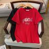 Plus Size Mid-Length Loose Short-Sleeve T-Shirt for Women 200/300/350 Jin 1172