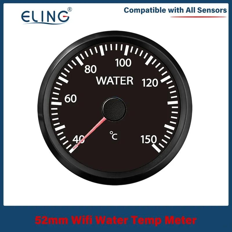 ELING 52mm (2'') 40-150℃ Water Temp Gauge WiFi Gauge Compatible with All Types or Ranges Ohm Signal Sensor DC12V24V
