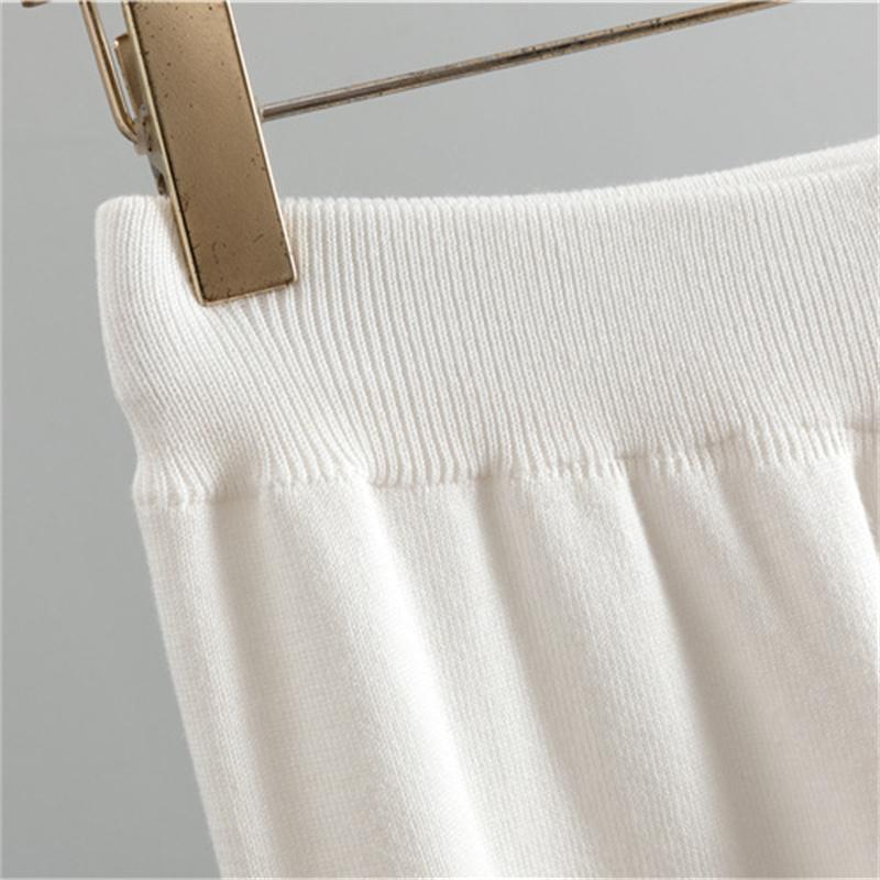 Women'S Spring And Autumn Casual Suit Fashionable High Neck Sweater Cardigan Vest Wide Leg Pants Knitted Three Piece Set