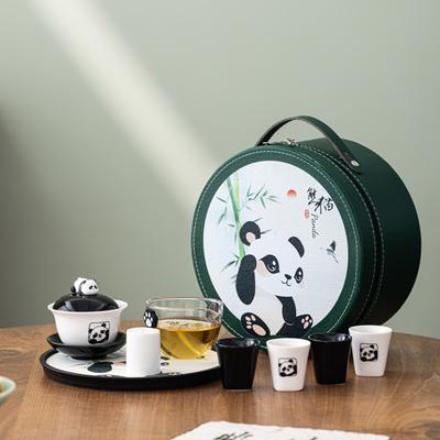 Kreativní Roztomilý Panda Suvenýr Suvenýr Přenosná Cestovní Čajová Sada Kuaike Šálek Dárek pro Podnikání
