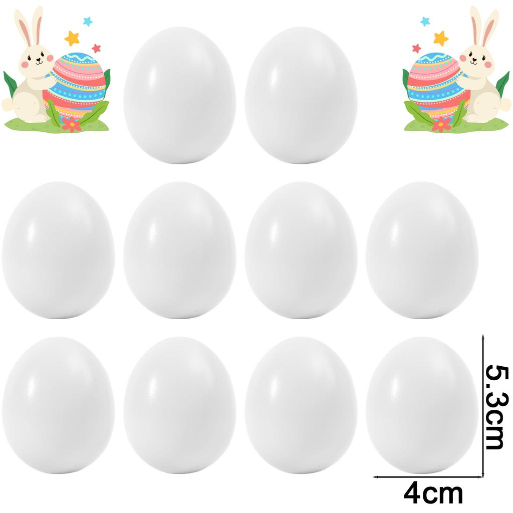 50/10Pcs Plastic Fake Eggs Easter DIY Painting Craft Simulation Eggs Home Decoration Easter Theme Party Gift Kids Toys Supplies