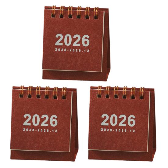 2026 Mini Stolní kalendář leden 2026-prosinec 2026 12měsíční plánovač Malý stojací překlápěcí kalendář s dvojitou drátovou vazbou pro domácí kancelář