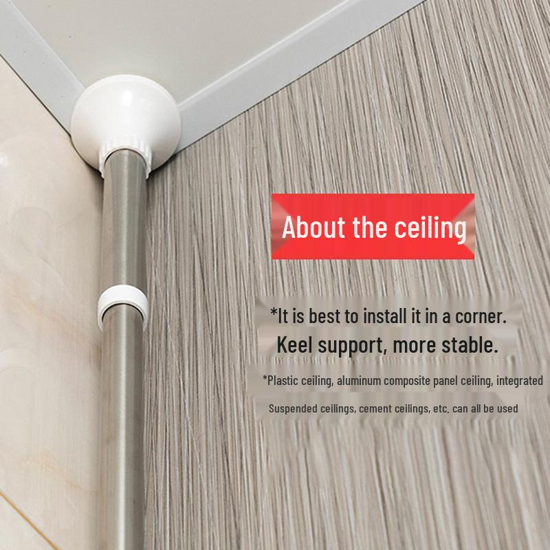 Stainless Steel Multi-Layer Corner Bathroom Rack with Retractable Toilet Storage