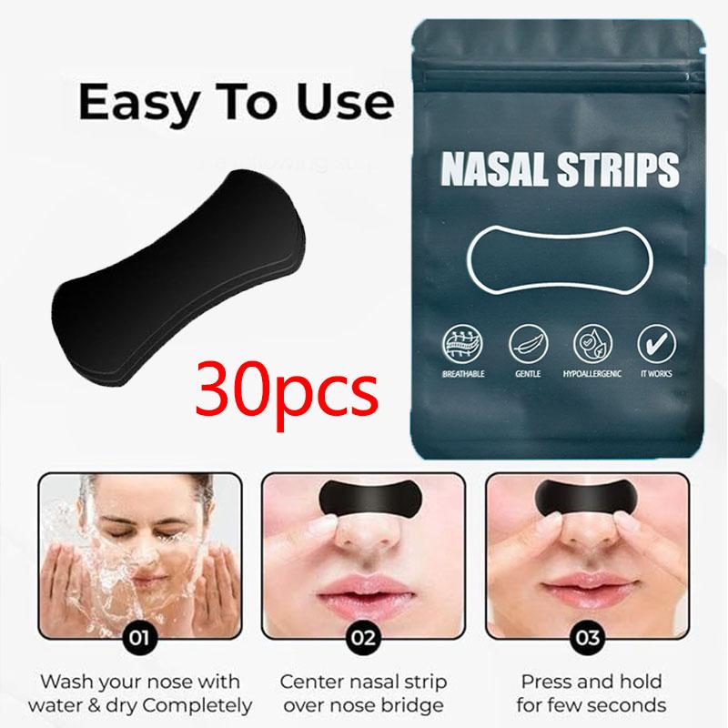 

30/60/90PC Breath Nasal Strips Right Aid Stop Snoring Nose Patch Good Sleeping Patch Product Easier Breath Sleep Aid Decive 1Bag-30pcs