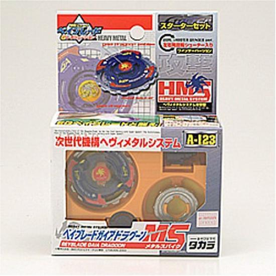 

Takara Tomy Beyblade Gaia Dragoon MS A-123 Starter Set with Dual Shooter and Case (HMS System)