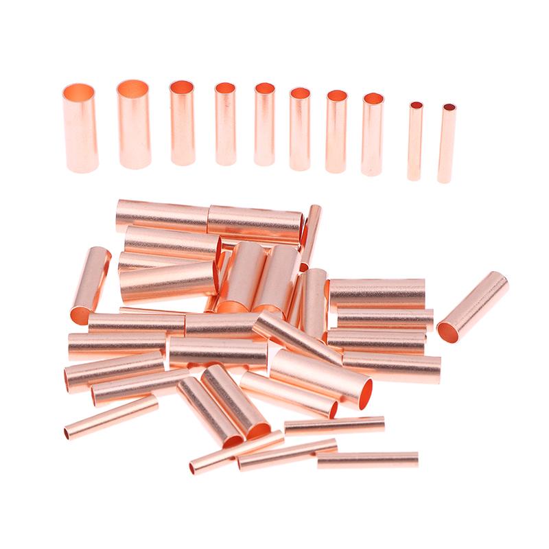 100Pcs 1/2.5/4/6Mm Copper Ring Terminal Wire Connection Tube Bare Cable Battery Terminals Connectors For Electrical Wiring
