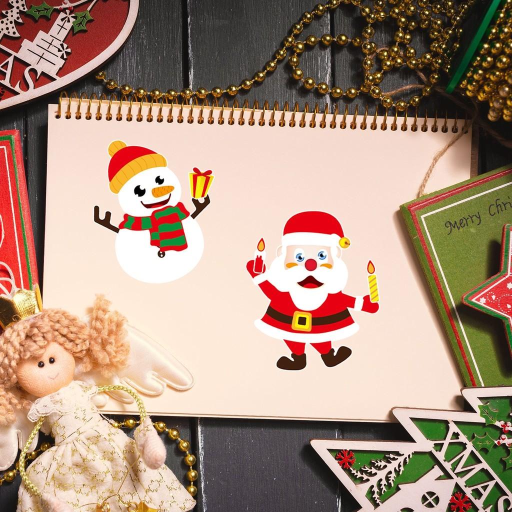 Colorful Xh059 Christmas Santa Snowman Diy Puzzle Stickers For Kids Fun Crafting