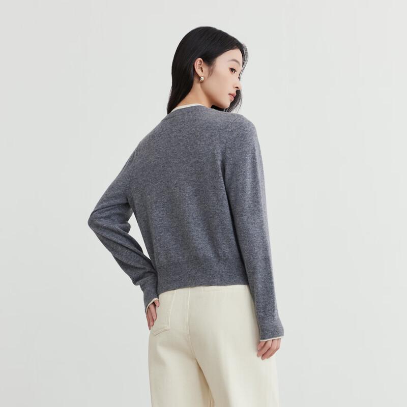 Elva' Island Women's Round Neck Short Knit Cardigan