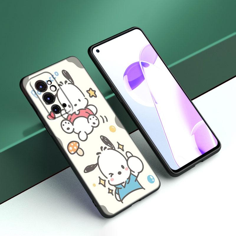 Cartoon Lovely Pochacco Black Silicone Phone Case For OnePlus 9 10 11 12 ACE 2V Pro 9RT 10T 10R Nord CE 2 3 Lite N10 N20 N30 5G