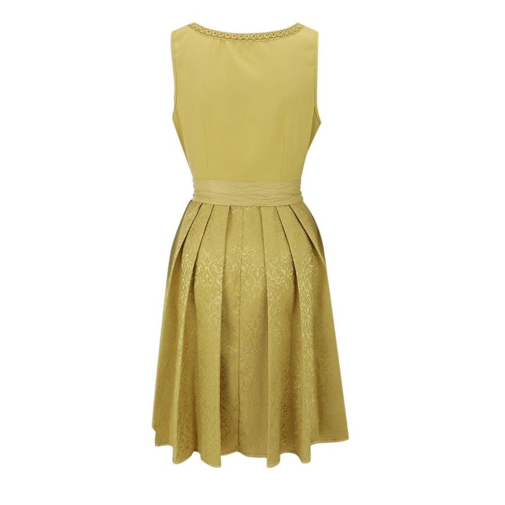 Beer Festival Costumes, Bavarian Women's Performance Costumes, Solid Colors Square Collar Dress