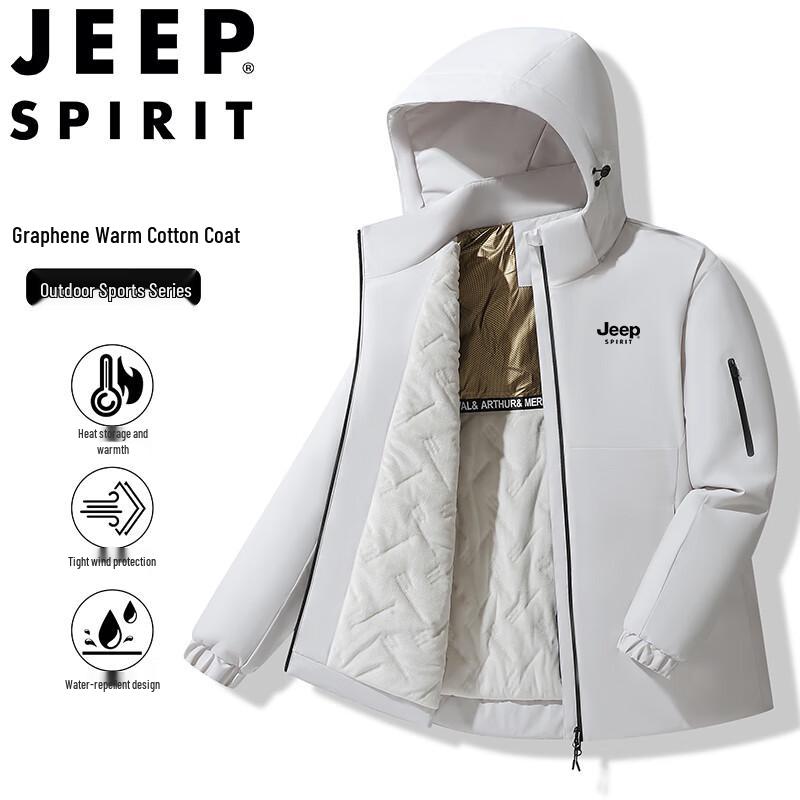JEEP SPIRIT Men's Winter Windproof Waterproof Insulated Puffer Jacket