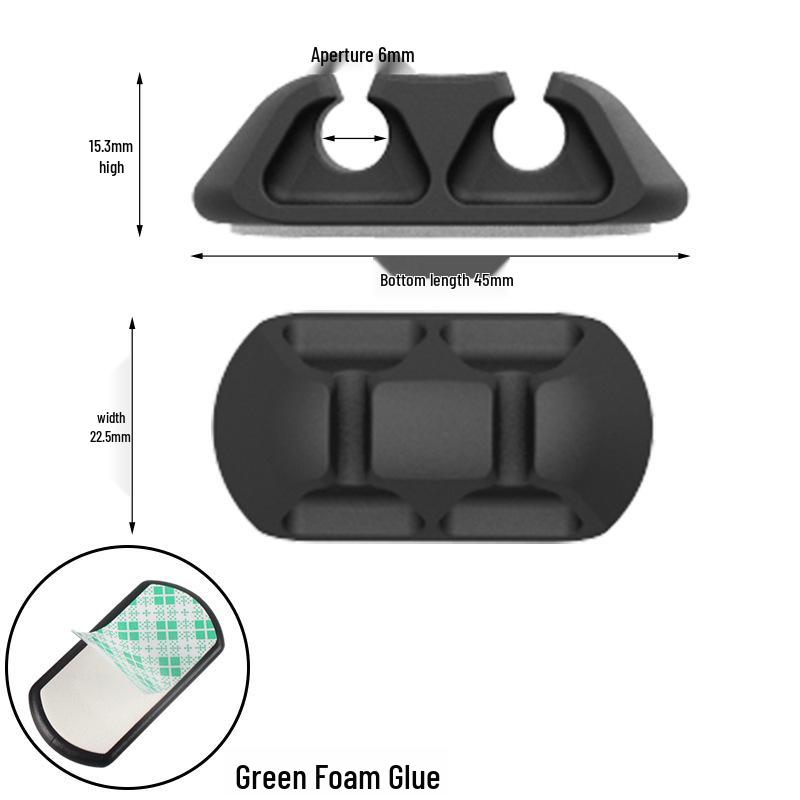 Self-Adhesive Silicone Cable Organizer for Cords and Earphones